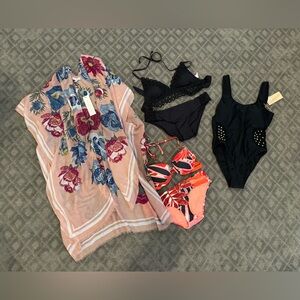 NEW & Preowned Cabana Aerie WOMEN'S Bikini Bathing Suit one piece swim coverup